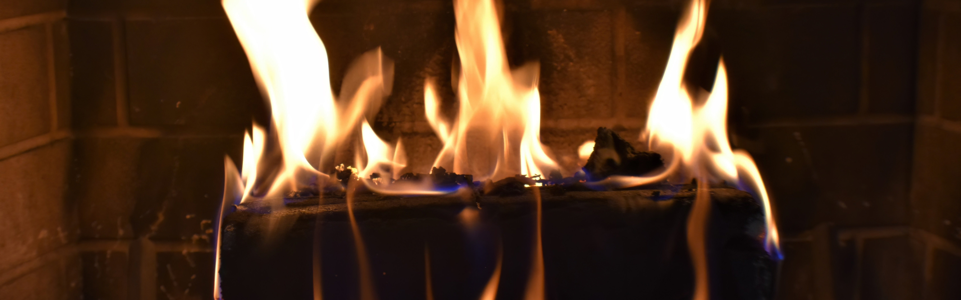 lit fire