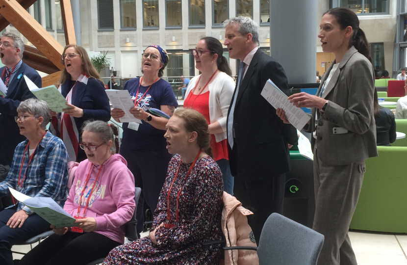 Damian with the dementia choir