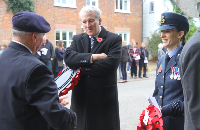 Damian at a remembrance service in Alton