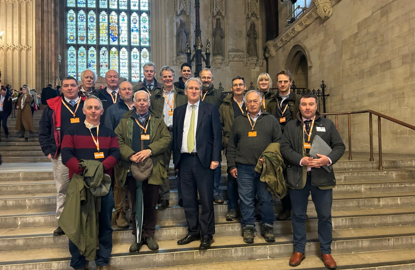 damian with NFU farmers at a Westminster lobby Nov 2024