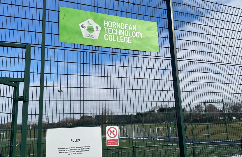 3g pitch at Horndean tech