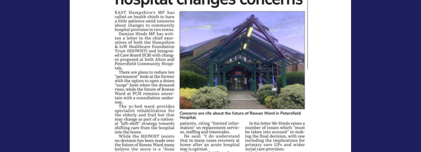 RW clipping from Petersfield Post (Tindal News)