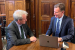 Damian with the chancellor