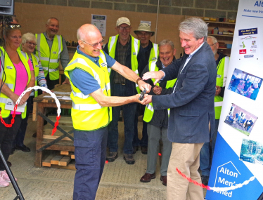 Damian officially opening Alton Mens Shed