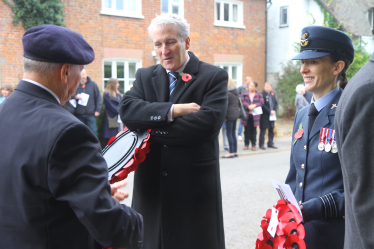 Damian at a remembrance service in Alton