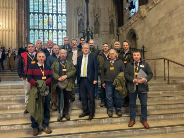 damian with NFU farmers at a Westminster lobby Nov 2024